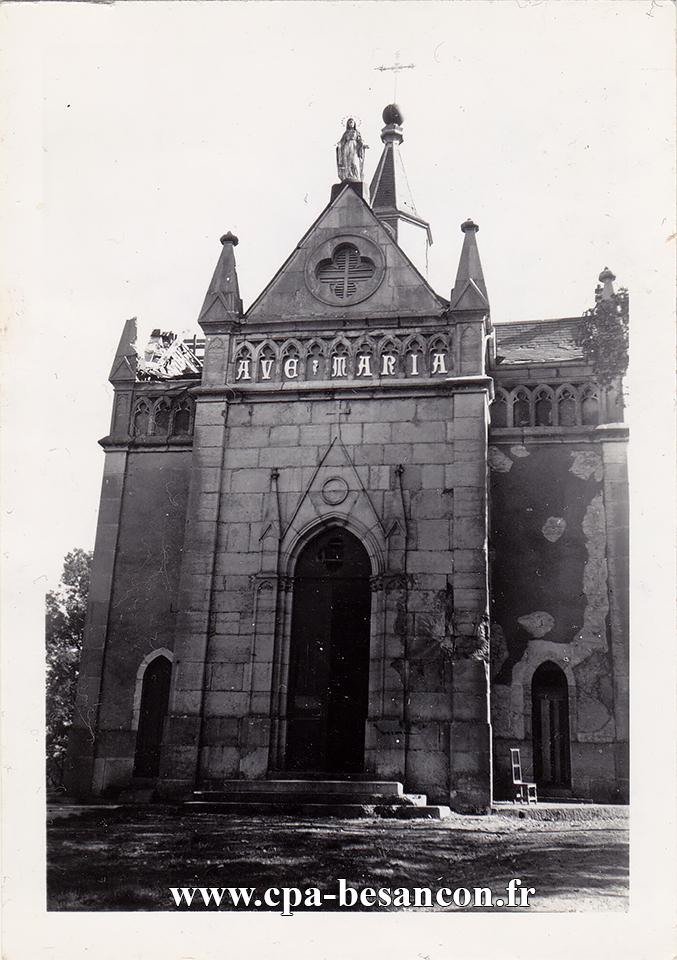 La Chapelle des Buis bombardée pendant la libération de Besançon - 6 septembre 1944